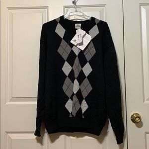 Lacoste black/gray knit sweater size xxl